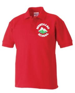 Red Polo - Embroidered with Montalbo Primary School Logo