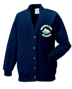 Navy SweatCardigan - Embroidered with Montalbo Primary School Logo
