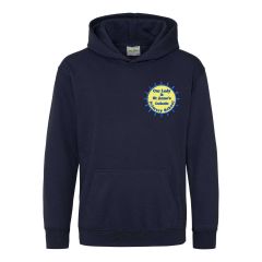 Navy Hoodie - Embroidered With Our Lady & St Anne's Logo