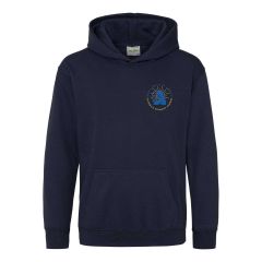 Navy Hoodie - Embroidered With Our Lady & St Anne's Logo