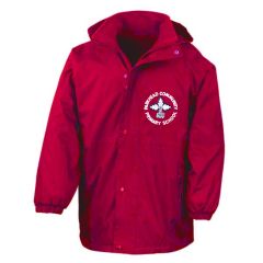Red Stormproof Coat - Embroidered With Parkhead Primary School Logo