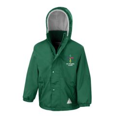 Bottle Green Stormproof Coat- Embroidered with St Joseph's R.C.V.A. Primary School (Coundon) Logo (STAFF)