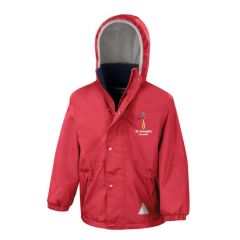 Red Stormproof Coat- Embroidered with St Joseph's R.C.V.A. Primary School (Coundon) Logo (STAFF)