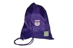 Purple PE Bag - Embroidered with Riverside Primary School logo