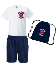PE KIT (T-shirt, Shorts & PE Bag) - Embroidered with Rosa Street Primary School Logo