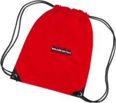 Red PE Bag - Embroidered with Seaton Delaval First School Logo