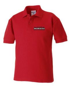 Red Polo- Embroidered with Seaton Delaval First School Logo