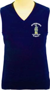 Navy Knitted Tank Top - Embroidered with St Gregory's RCVA Primary School logo