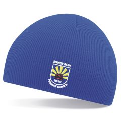 Royal Knitted Beannie Hat - Embroidered with Shiney Row Primary School Logo