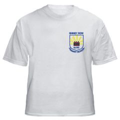 White PE T-shirt - Embroidered with Shiney Row Primary School Logo