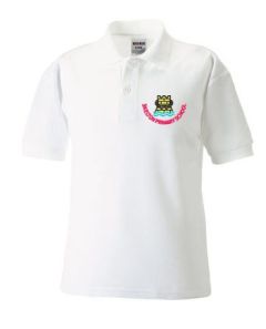 White Polo - Embroidered with Skelton Primary School Logo
