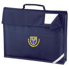 Navy Book Bag - Embroidered with St Mary's Catholic Primary School Logo