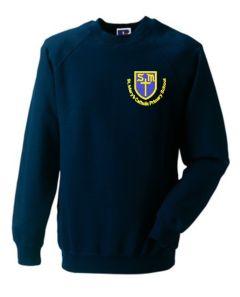 Navy Sweatshirt - Embroidered with St Mary's Catholic Primary School Logo