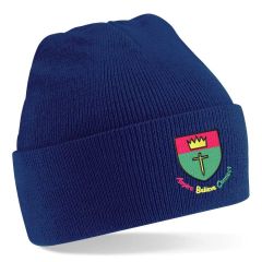 Navy Knitted Hat - Embroidered with St Oswalds Primary School (Hebburn) logo