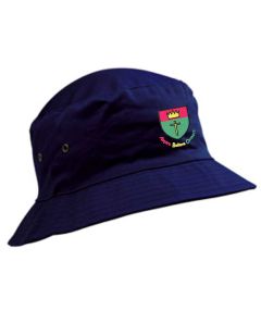 Navy Cotton Summer Hat - Embroidered with St Oswalds Primary School (Hebburn) logo