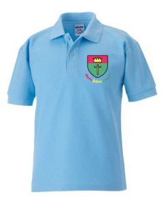 Sky Polo - Embroidered with St Oswalds Primary School (Hebburn) logo