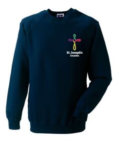 Navy Sweatshirt - Embroidered with St Joseph's R.C.V.A. Primary School (Coundon) Logo (STAFF)