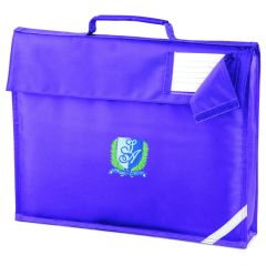 Purple Bookbag - Embroidered with St Agnes RC Primary School Logo