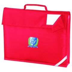 Red Bookbag - Embroidered with St Agnes RC Primary School Logo