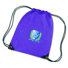 Purple PE Bag - Embroidered with St Agnes RC Primary School Logo