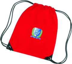 Red PE Bag - Embroidered with St Agnes RC Primary School Logo