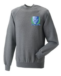 Grey Sweatshirt - Embroidered with St Agnes RC Primary School Logo