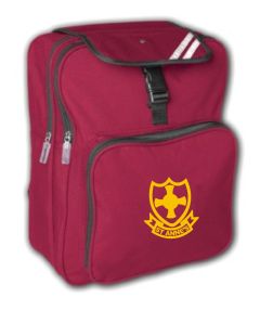 Black Junior Backpack - Embroidered with St Anne's PS School Logo