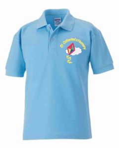 Sky Blue Polo - Embroidered with St Catherine's Nursery logo