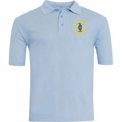 Sky Polo Shirt - Embroidered with St Gregory's RCVA Primary School logo