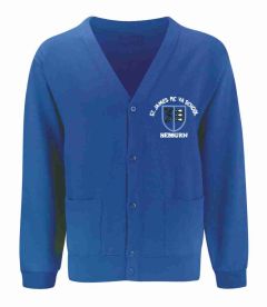 Royal Sweat Cardigan - Embroidered with St James RC Primary School Logo