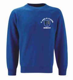 Royal SweatShirt - Embroidered with St James RC Primary School Logo