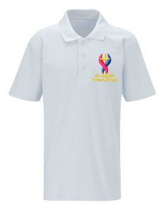 White Polo - Embroidered with St Joseph's RC Primary School (Newton Aycliffe) logo