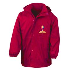 Red Result Stormproof Coat - Embroidered with St Joseph's RC Primary School (Newton Aycliffe) logo