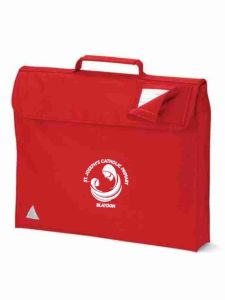 Red Book Bag - Embroidered with St Joseph's R.C. Primary School (Blaydon) Logo