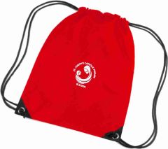 Red PE Bag - Embroidered with St Joseph's R.C. Primary School (Blaydon) Logo