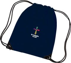 Navy PE Bag - Embroidered With St Joseph's RCVA Primary School Logo (Coundon)