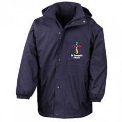 Navy Stormproof Coat - Embroidered With St Joseph's RCVA Primary School Logo (Coundon)
