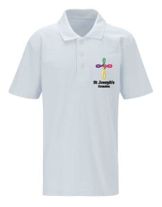 White Polo - Embroidered With St Joseph's RCVA Primary School Logo (Coundon)