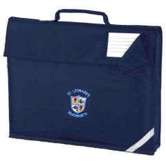 Navy Book Bag - Embroidered St Leonard's R.C Primary School Logo