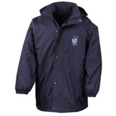 Navy Stormproof Coat with St. Leonard's RC Primary School Logo