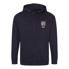 Navy Zipped PE Hoodie - Embroidered with St Mary's (Jarrow) Primary School Logo