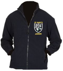 Navy Fleece - Embroidered with St Mary's (Jarrow) Primary School Logo