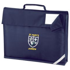 Navy Book Bag - Embroidered with St Mary's (Jarrow) Primary School Logo