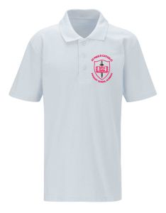 White Polo - Embroidered with St Paul's Catholic Primary School Logo (Alnwick)