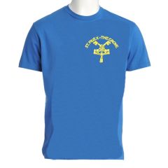 Sky PE T-shirt - Embroidered with St Pius R.C. Primary School Logo