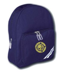Navy Backpack- Embroidered with Stanley Crook Primary School Logo