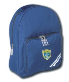 Royal Blue Infant Backpack - Embroidered with St Bede's Primary School (South Shields) Logo