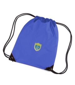 Royal Blue PE Bag - Embroidered with St Bede's Primary School (South Shields) Logo