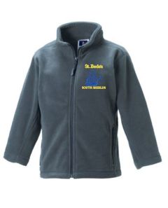 Grey Fleece - Embroidered with St Bede's Primary School (South Shields) Logo
