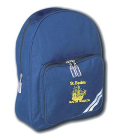 Royal Blue Infant Backpack - Embroidered with St Bede's Primary School (South Shields) Logo